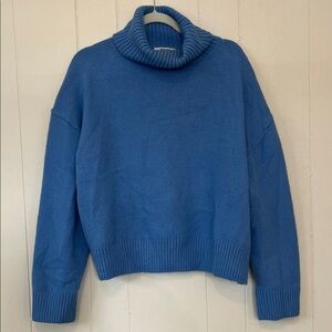 H&M Cozy Blue Cowl Neck Sweater